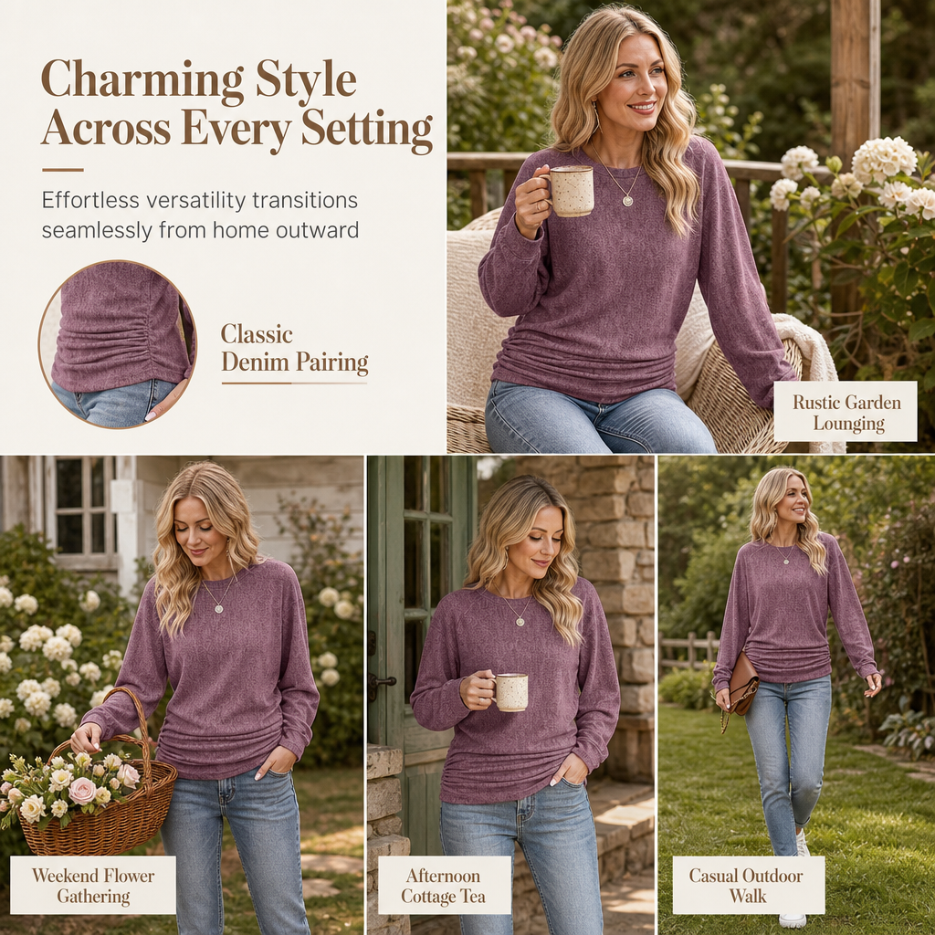 🧶Soft Knit, Multi-Color Versatile🍂 Women's Crewneck Knit Sweater – Stretch & Shape-Retaining, Six Autumn Shades