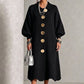 🖤Black Friday Sale:50% OFF🖤✨Women's Lantern Sleeve Ribbed Knit Maxi Dress