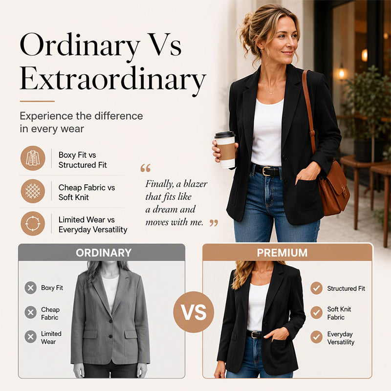 🖤Black Friday Sale:50% OFF🖤 Women's Classic Single Button Blazer
