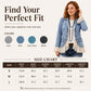 🖤Black Friday Sale:50% OFF🖤 Women's Notch Lapel Denim Jacket with Lace Hem