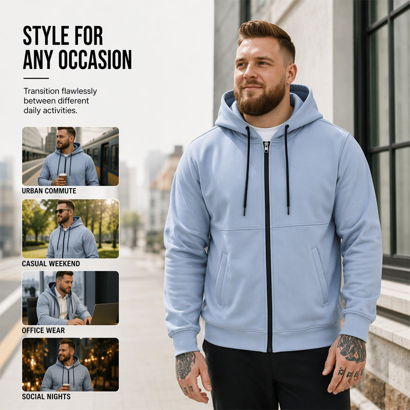 🖤Black Friday Sale:50% OFF🖤 Men's Casual Warm Zip Up Hooded Jacket