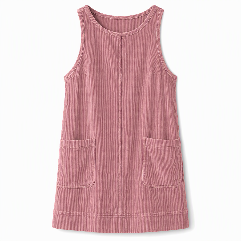 💖Black Friday Mega Deal – 50% off!💖Women's Casual Corduroy Sleeveless Tank Dress