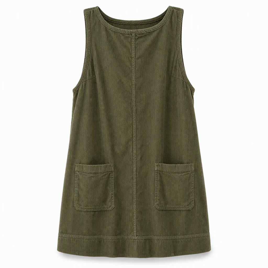 💖Black Friday Mega Deal – 50% off!💖Women's Casual Corduroy Sleeveless Tank Dress