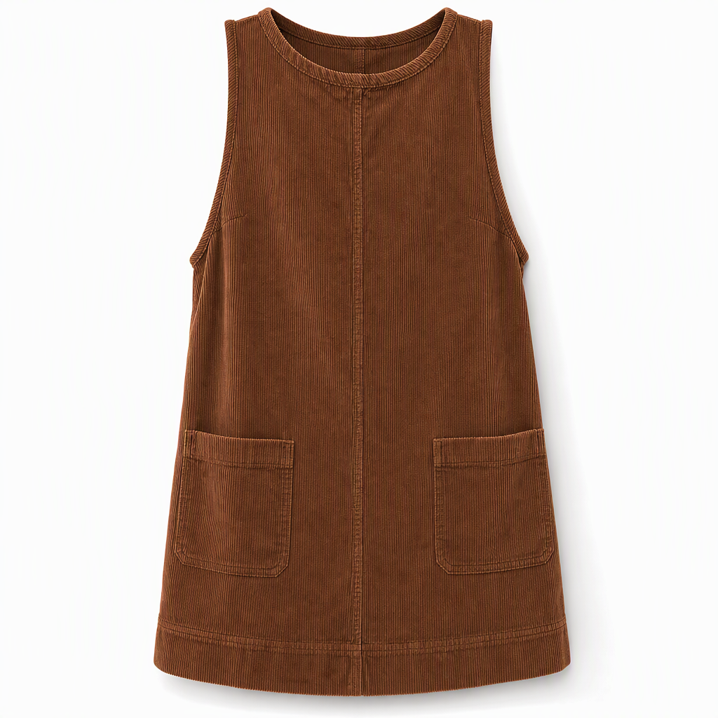 💖Black Friday Mega Deal – 50% off!💖Women's Casual Corduroy Sleeveless Tank Dress