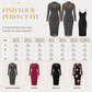 🖤Black Friday Sale:50% OFF🖤 🌹 Women's 2 Piece Dress Set with Long Sleeve Mesh Chain Print Bodycon Midi Dress and Inner Slip Dress