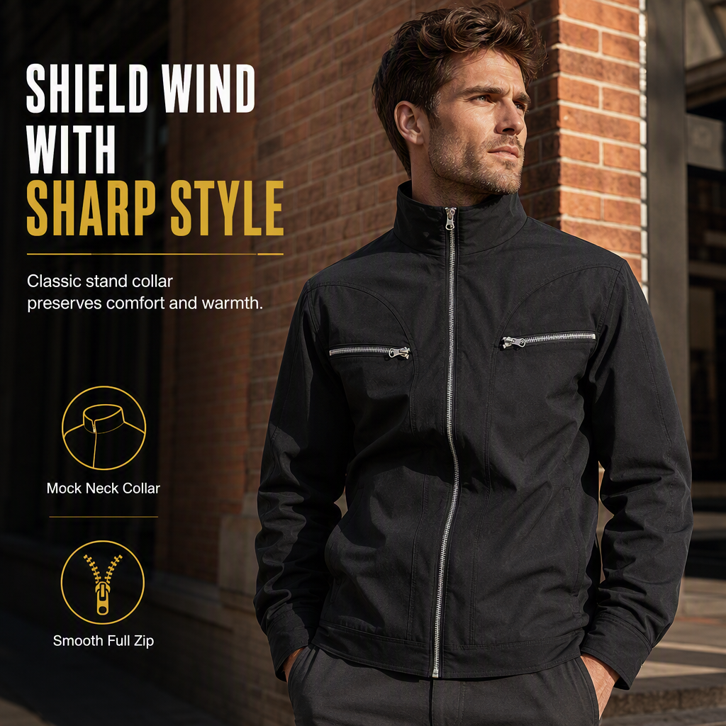 🖤Black Friday Sale:50% OFF🖤 Men's Casual Stand Collar Bomber Jacket