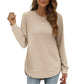 🖤Black Friday Sale:50% OFF🖤✨🍂 Women’s Solid High Low Hem Long-Sleeve Tops