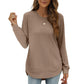 🖤Black Friday Sale:50% OFF🖤✨🍂 Women’s Solid High Low Hem Long-Sleeve Tops