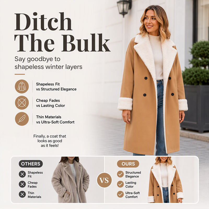 💖Black Friday Mega Deal – 50% off!💖 Women's Elegant Woollen Coat — Winter 🧥