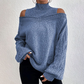 🖤Black Friday Sale:50% OFF🖤 ❄️ Women’s Fashion High Neck Off-Shoulder Knit Sweater