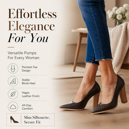 💖Black Friday Mega Deal – 50% off!💖👠Women's Chic Pointed Toe Chunky High Heels Pumps