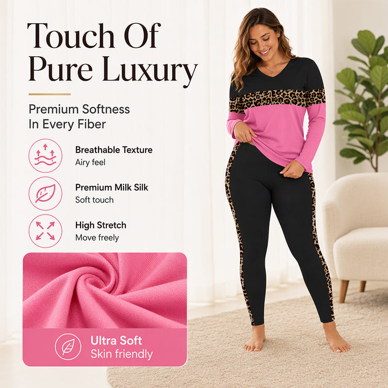 💖Black Friday Mega Deal – 50% off!💖🐆Women's Casual Leopard Print 2-Piece Set – Trendy, Comfortable, Effortless Everyday Style