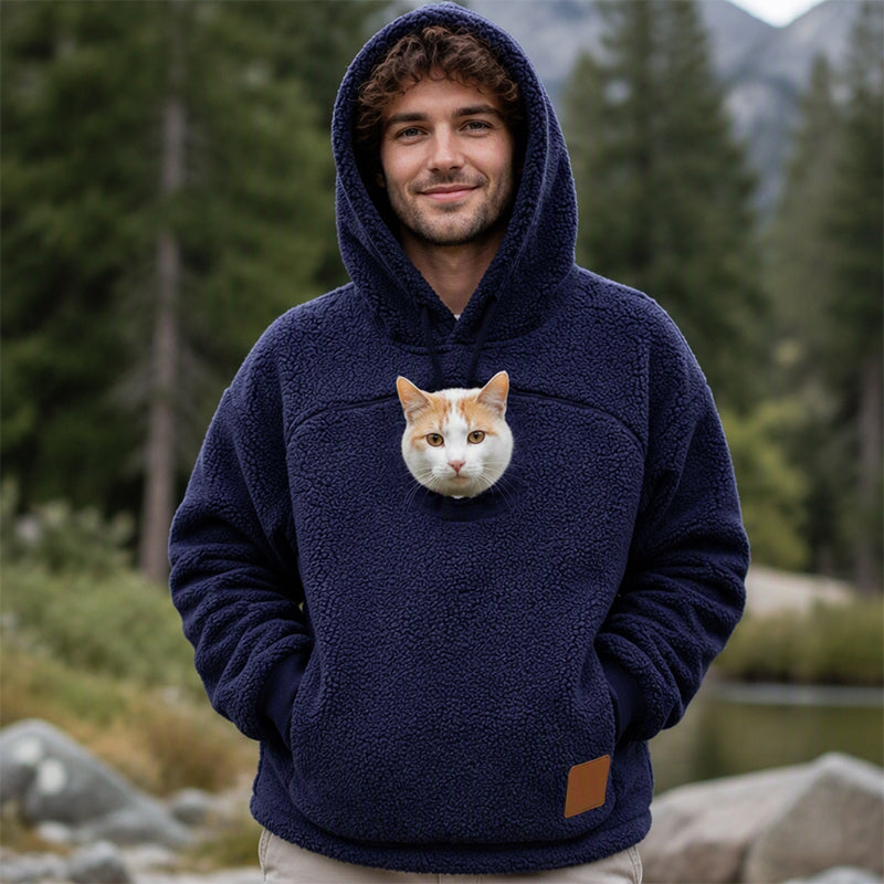 💖Black Friday Mega Deal – 50% off!💖😍2026 A must-have for pet lovers 🐾 Cozy Fleece Pet Bonding Pouch Hoodie – Warm & Supportive Small Pet Carrier Clothing🐶🐱