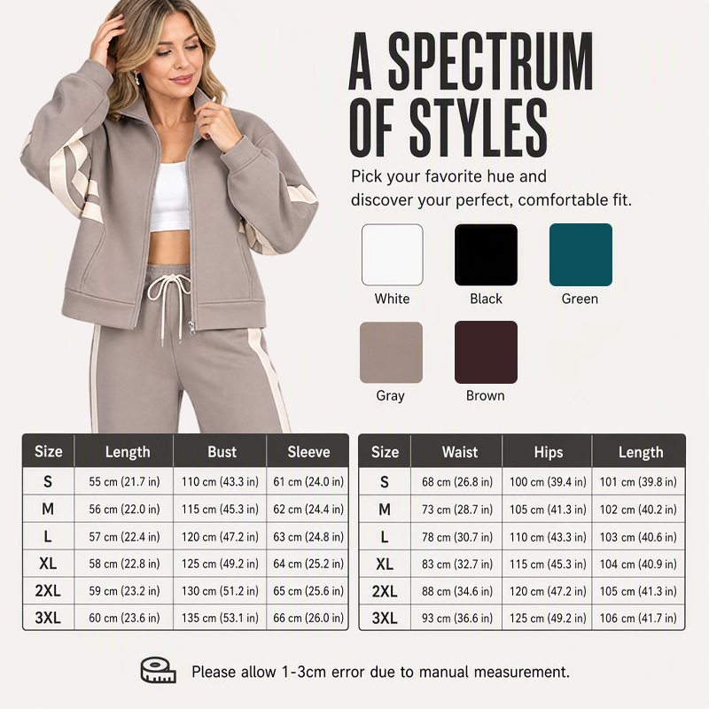 💖Black Friday Mega Deal – 50% off!💖🌸Women's Stripe Sporty 2-Piece Set