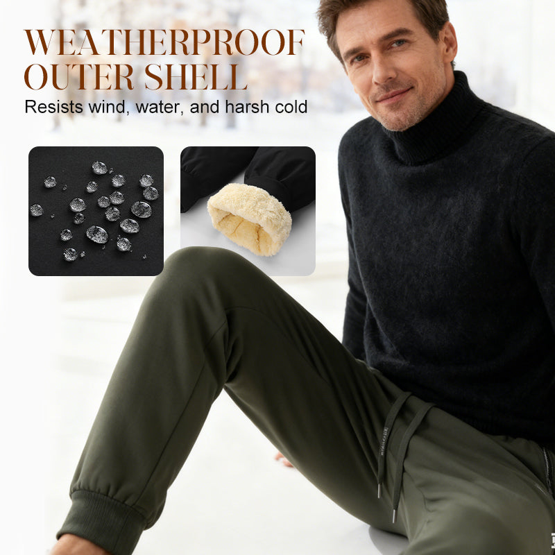 🖤Black Friday Sale:50% OFF🖤 Men's Warm-Lined Waterproof Pants with Drawstring