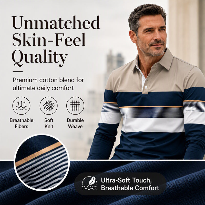 🖤Black Friday Sale:50% OFF🖤 👔 Men's Classic Color-Block Striped Top