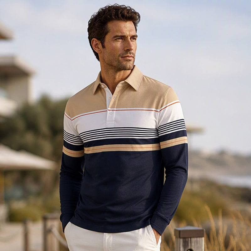 🖤Black Friday Sale:50% OFF🖤 👔 Men's Classic Color-Block Striped Top