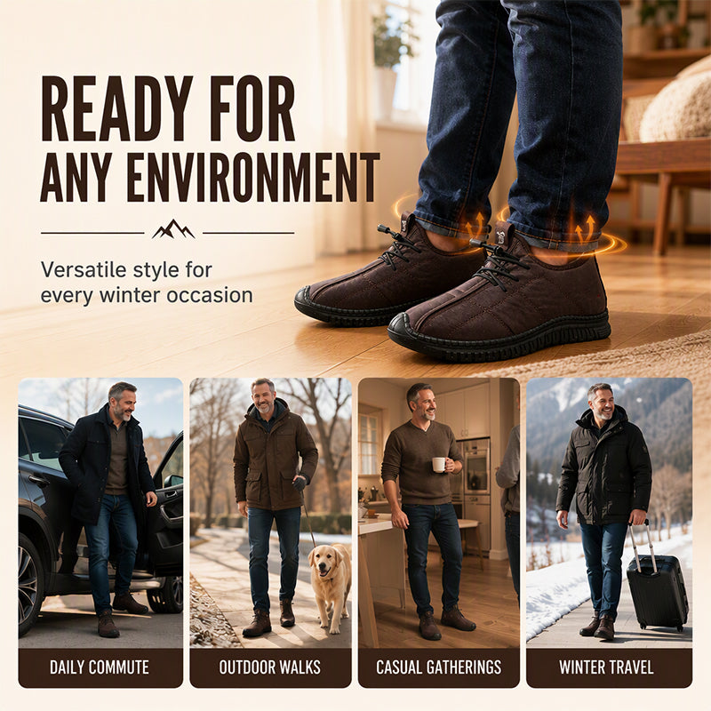 🖤Black Friday Sale:50% OFF🖤 Men's Plush-Lined Non-Slip Walking Shoes