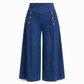 ⏰  💖Black Friday Mega Deal – 50% off!💖!✨High Waisted Wide Leg Stretch Denim Jeans with Decorative Buttons