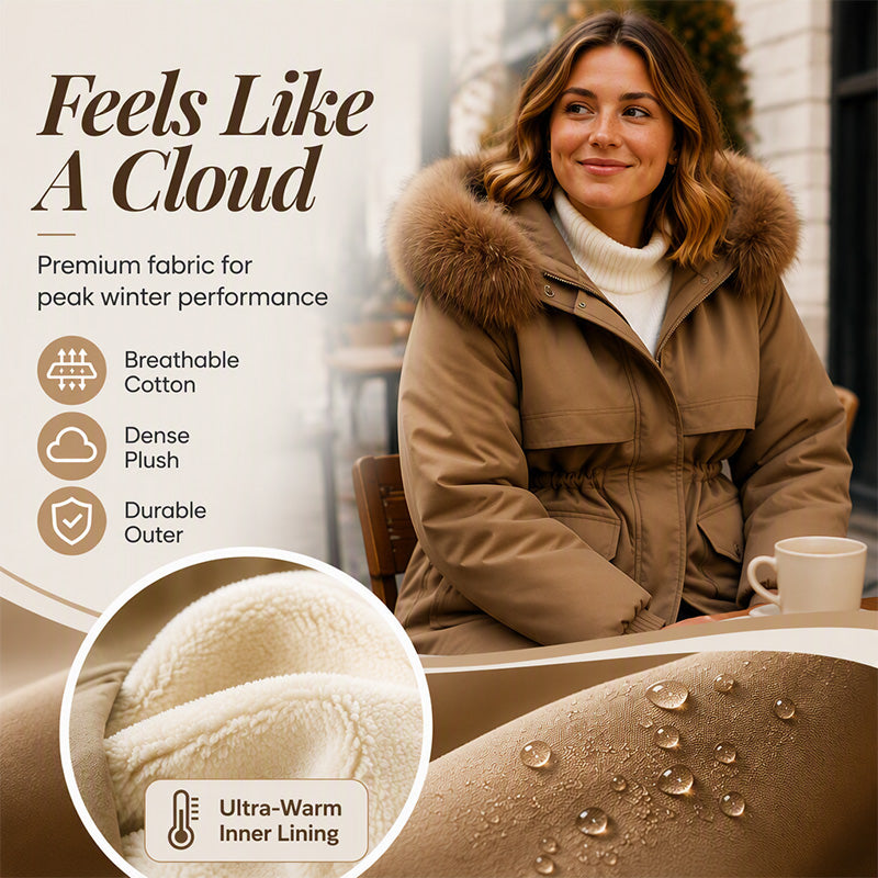 💖Black Friday Mega Deal – 50% off!💖🔥Women's Mid-Length Plush-Lined Parka Jacket
