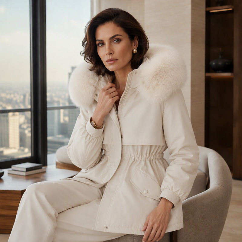 💖Black Friday Mega Deal – 50% off!💖🔥Women's Mid-Length Plush-Lined Parka Jacket