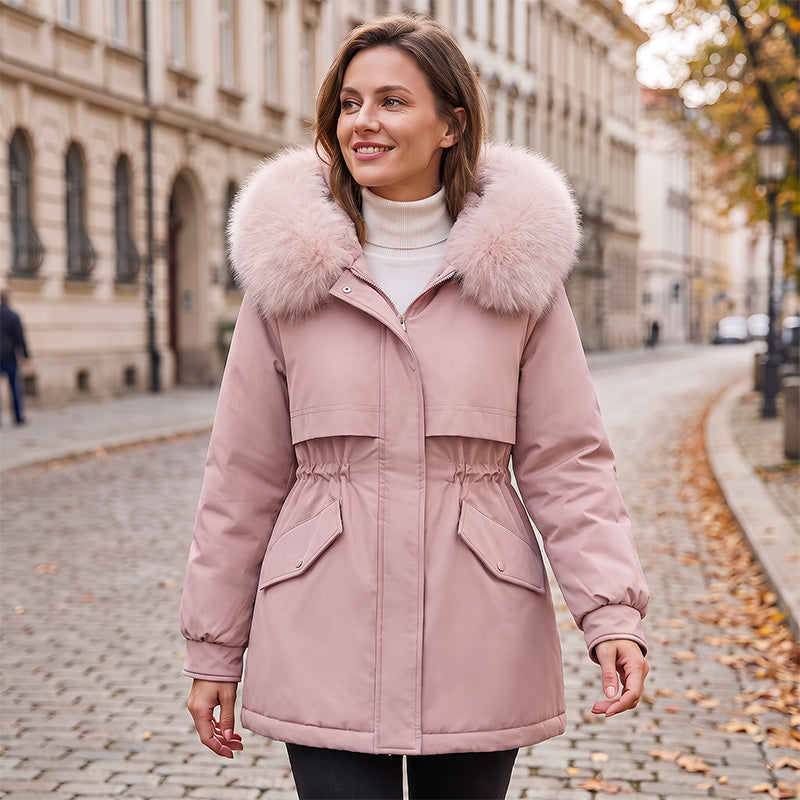 💖Black Friday Mega Deal – 50% off!💖🔥Women's Mid-Length Plush-Lined Parka Jacket