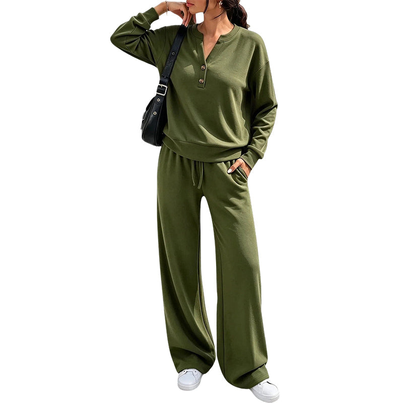 🖤Black Friday Sale:50% OFF🖤 ☁️Women's Effortless Top & Wide-leg Pants Set