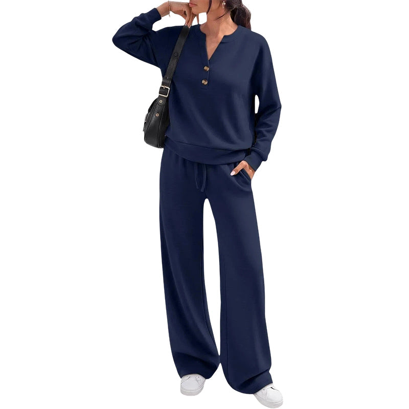 🖤Black Friday Sale:50% OFF🖤 ☁️Women's Effortless Top & Wide-leg Pants Set