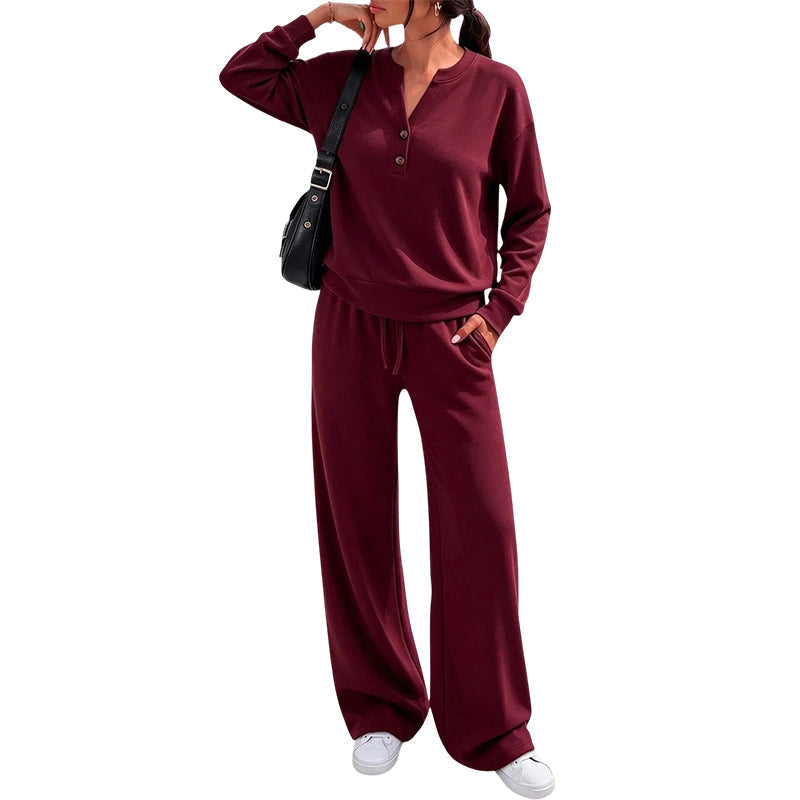🖤Black Friday Sale:50% OFF🖤 ☁️Women's Effortless Top & Wide-leg Pants Set