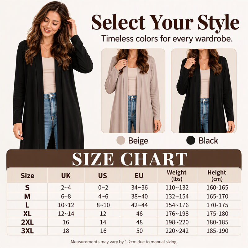 🖤Black Friday Sale:50% OFF🖤 Women's Open Front Maxi Long Cardigan