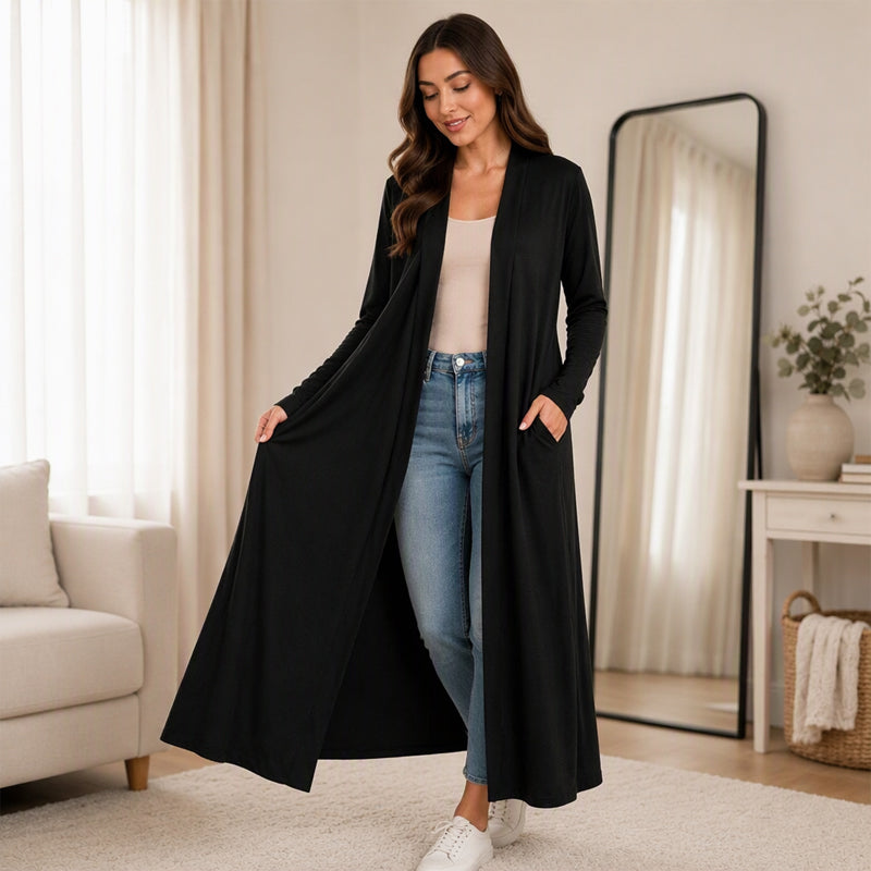 🖤Black Friday Sale:50% OFF🖤 Women's Open Front Maxi Long Cardigan