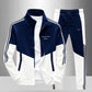 🖤Black Friday Sale:50% OFF🖤 🏃‍♀️Men's Colorblock Zip-Up Jacket & Drawstring Pants Set