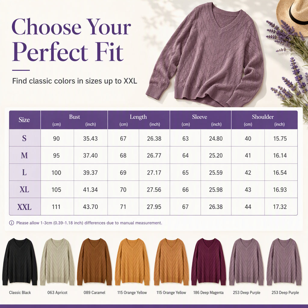 💖Black Friday Mega Deal – 50% off!💖Women's V Neck Long Sleeve Pullover Top