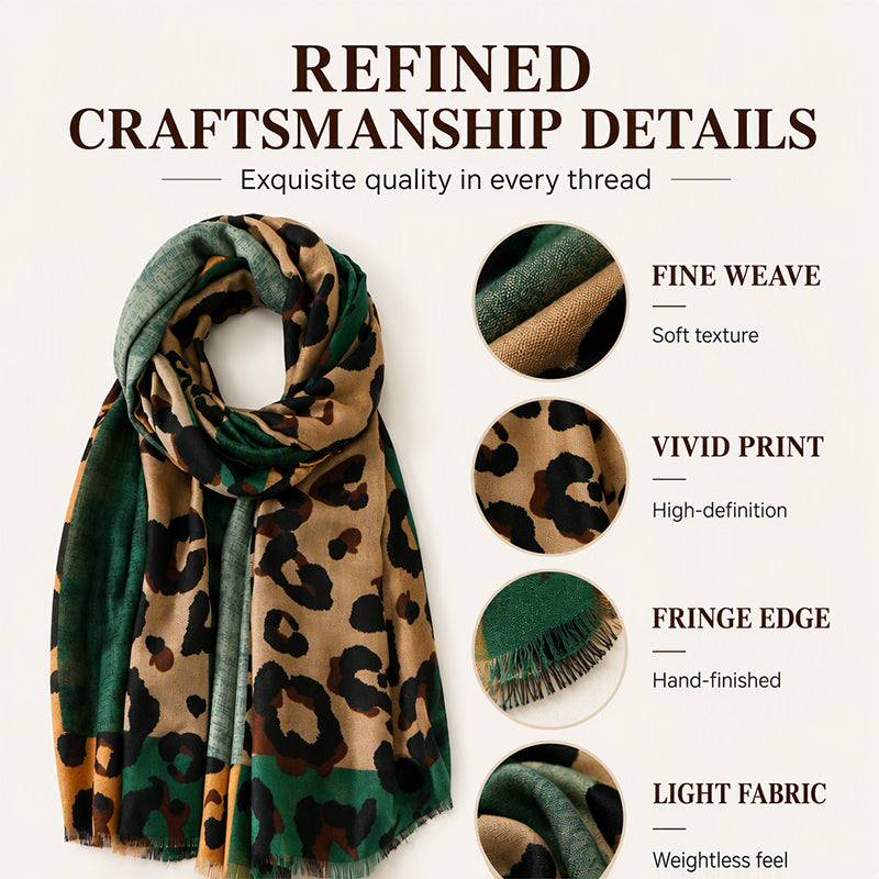 💖Black Friday Mega Deal – 50% off!💖✨🧣 Versatile Lightweight Leopard Print Shawl Scarf 🐆