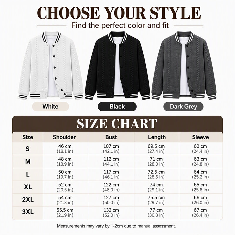 🖤Black Friday Sale:50% OFF🖤 Men's Casual Jacquard Baseball Jacket