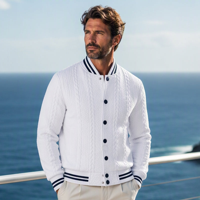 🖤Black Friday Sale:50% OFF🖤 Men's Casual Jacquard Baseball Jacket