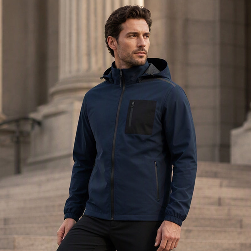 🖤Black Friday Sale:50% OFF🖤⛰️Men's Outdoor Windbreaker Jacket with Detachable Hood