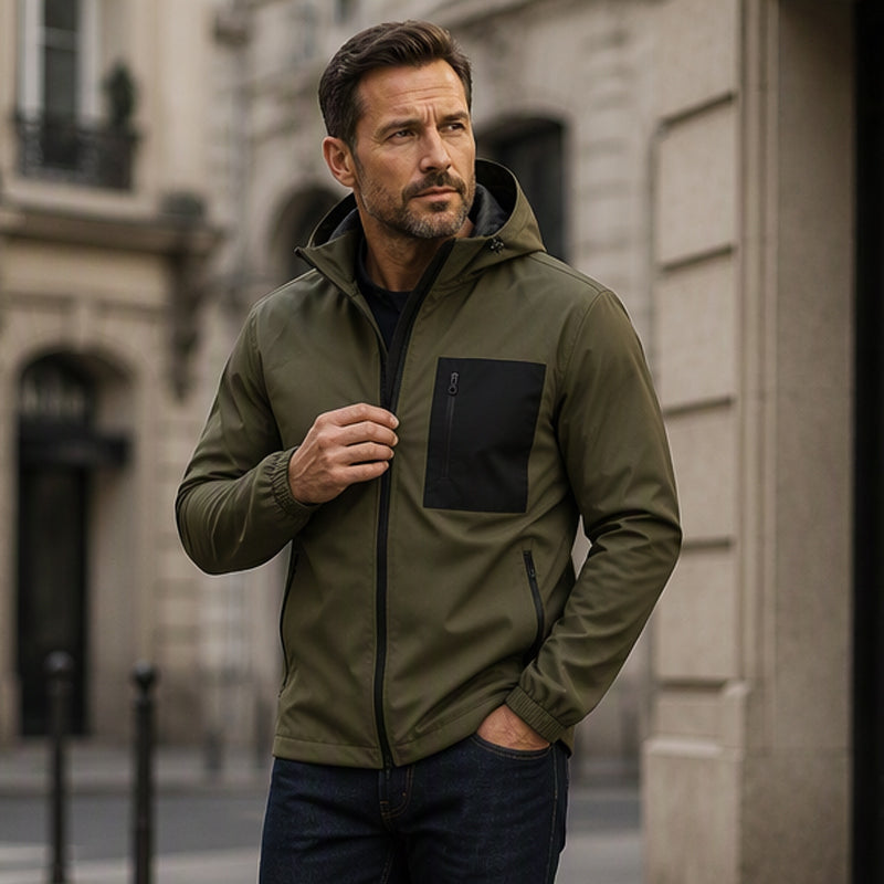 🖤Black Friday Sale:50% OFF🖤⛰️Men's Outdoor Windbreaker Jacket with Detachable Hood