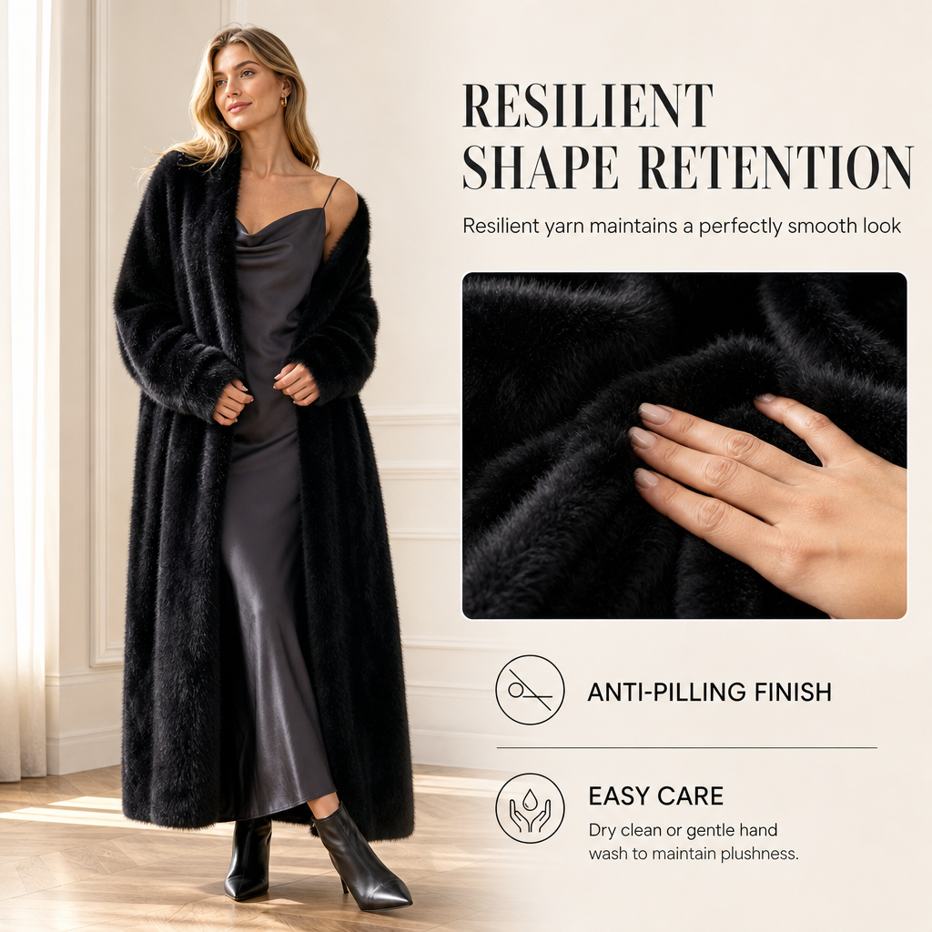 💖Black Friday Mega Deal – 50% off!💖 🧸Women's Faux Mink Fleece Long Cardigan Sweater Fluffy Oversized Knit Coat for Autumn and Winter