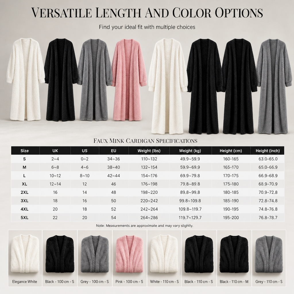 💖Black Friday Mega Deal – 50% off!💖 🧸Women's Faux Mink Fleece Long Cardigan Sweater Fluffy Oversized Knit Coat for Autumn and Winter