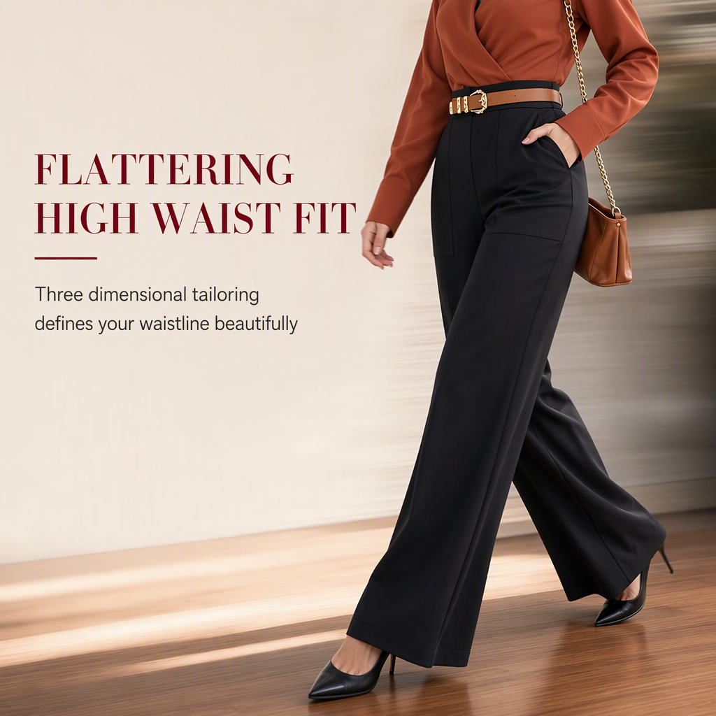 🖤Black Friday Sale:50% OFF🖤☕ Women's Casual Wide Leg Suit Pants Autumn Winter Long Trousers
