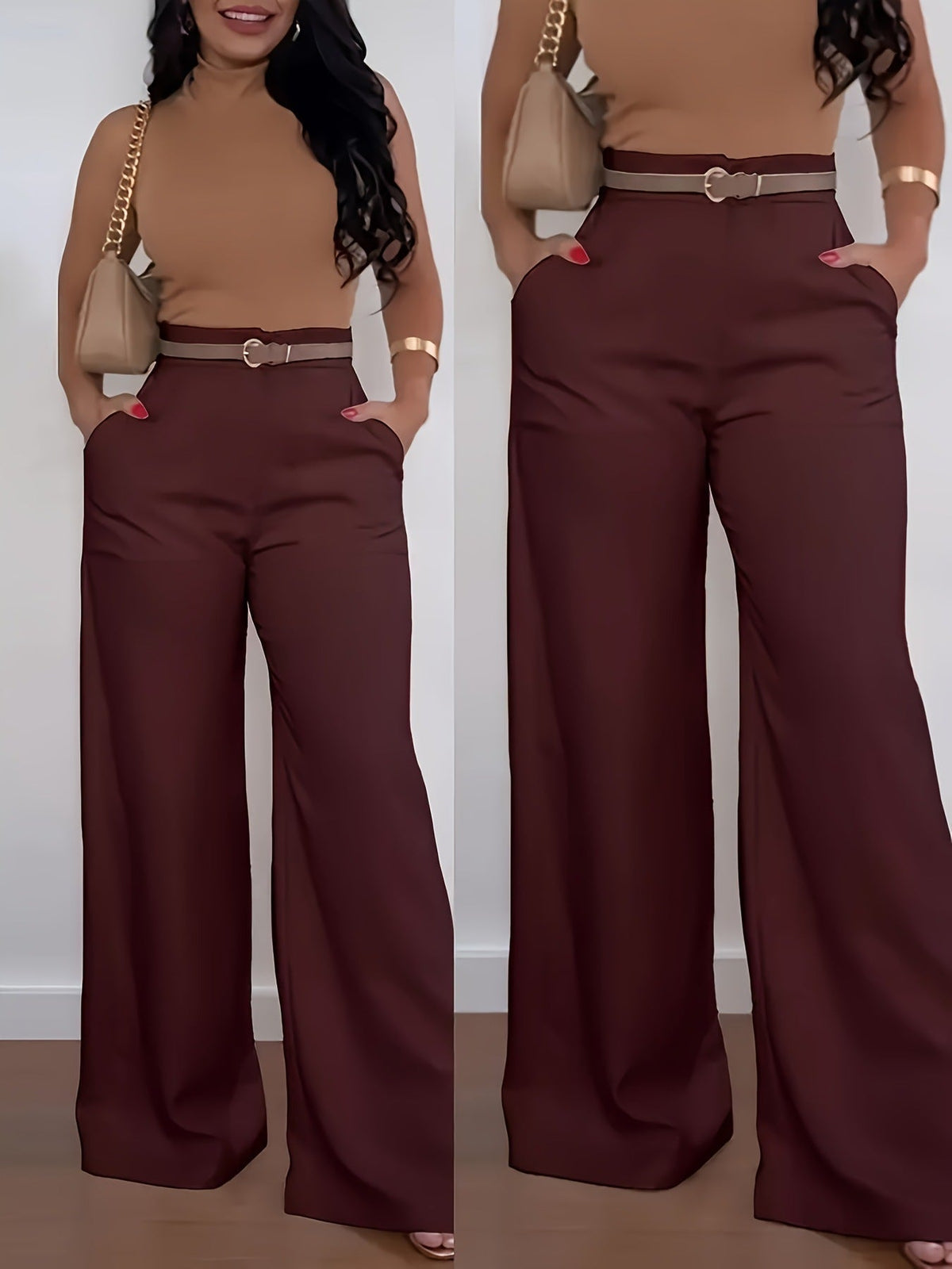 🖤Black Friday Sale:50% OFF🖤☕ Women's Casual Wide Leg Suit Pants Autumn Winter Long Trousers