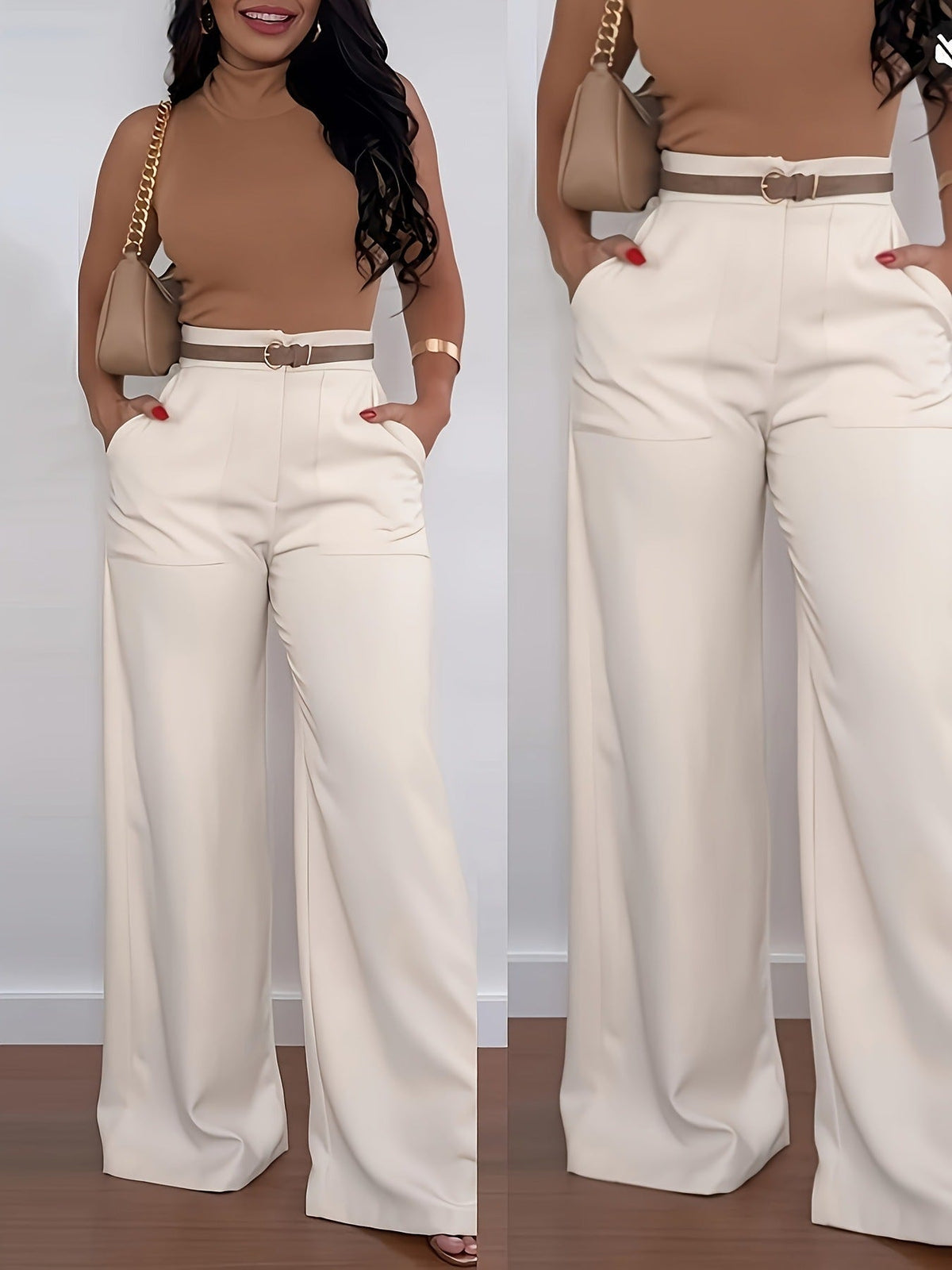 🖤Black Friday Sale:50% OFF🖤☕ Women's Casual Wide Leg Suit Pants Autumn Winter Long Trousers