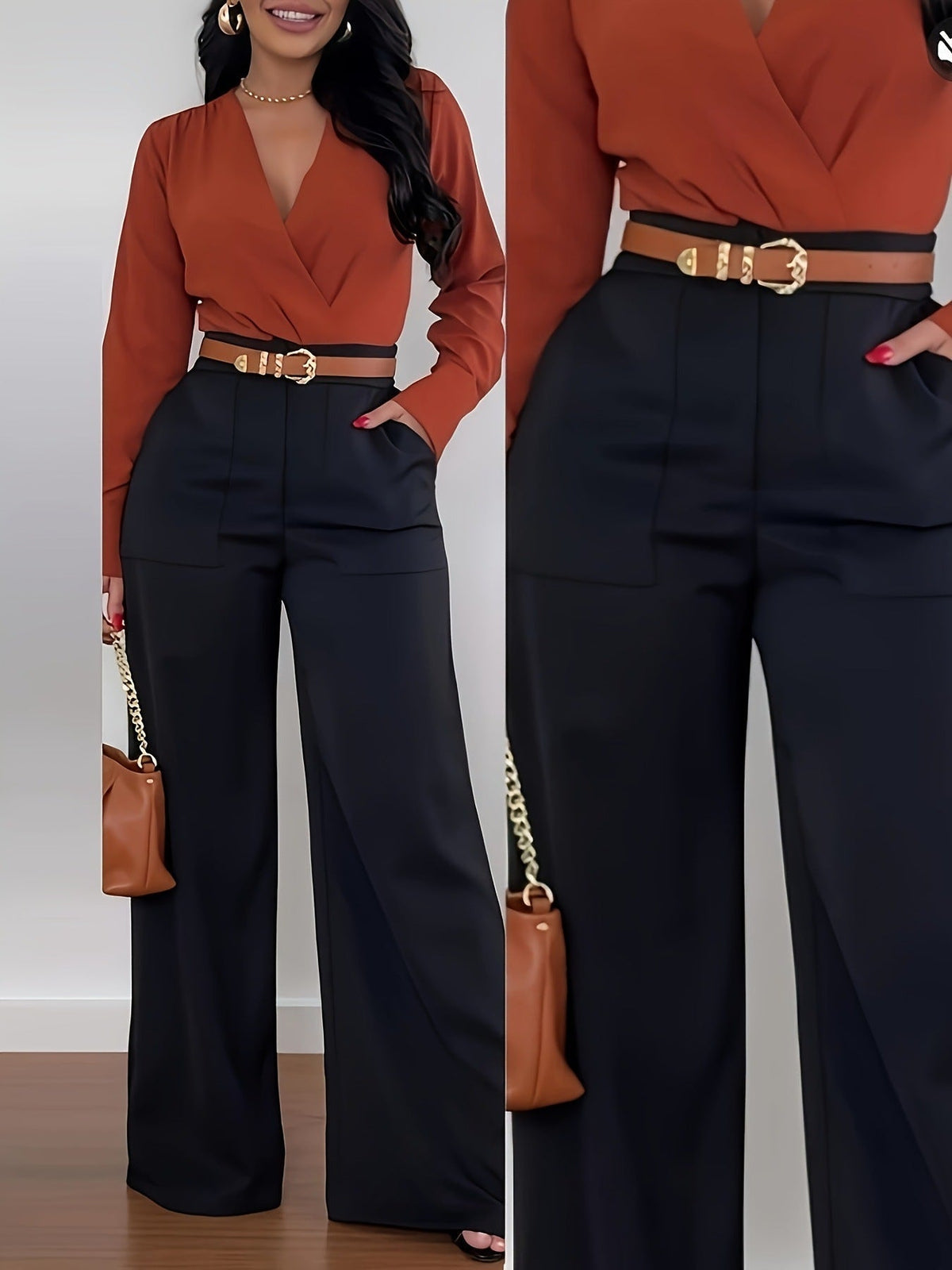 🖤Black Friday Sale:50% OFF🖤☕ Women's Casual Wide Leg Suit Pants Autumn Winter Long Trousers
