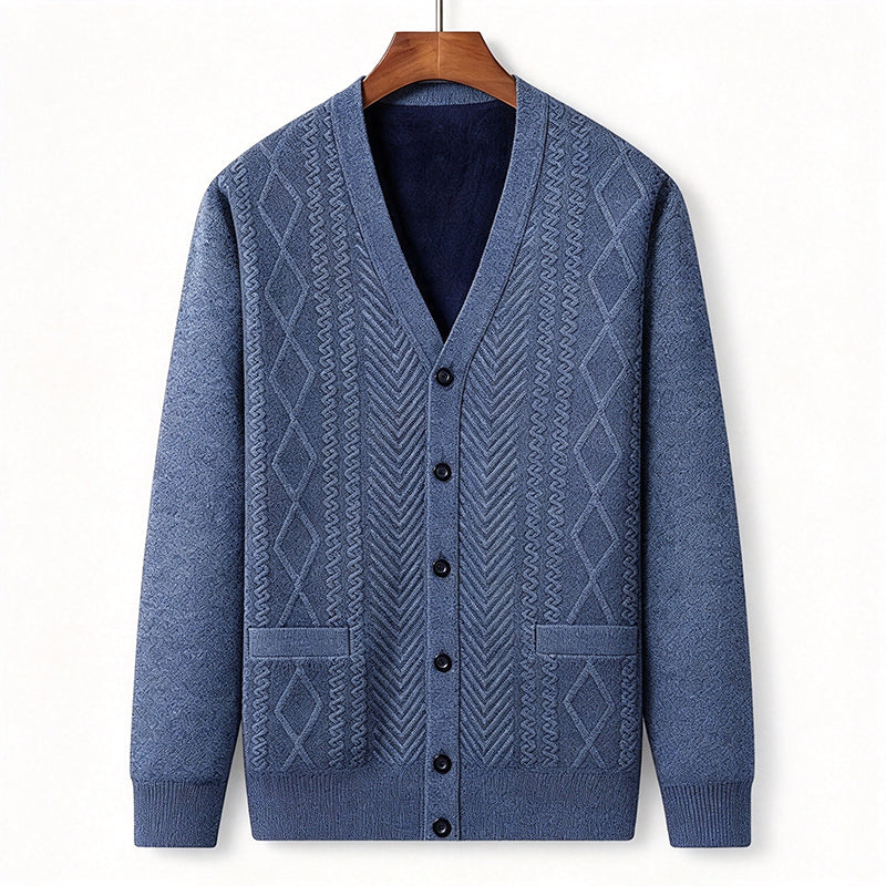 💖Black Friday Mega Deal – 50% off!💖 🍁Men's Classic Thermal Cardigan Sweater🎁