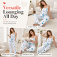 💖Black Friday Mega Deal – 50% off!💖🧸Womens 2 Piece Ribbed Pajama Set Heart Print Camisole Top and Long Pants Loungewear🏡