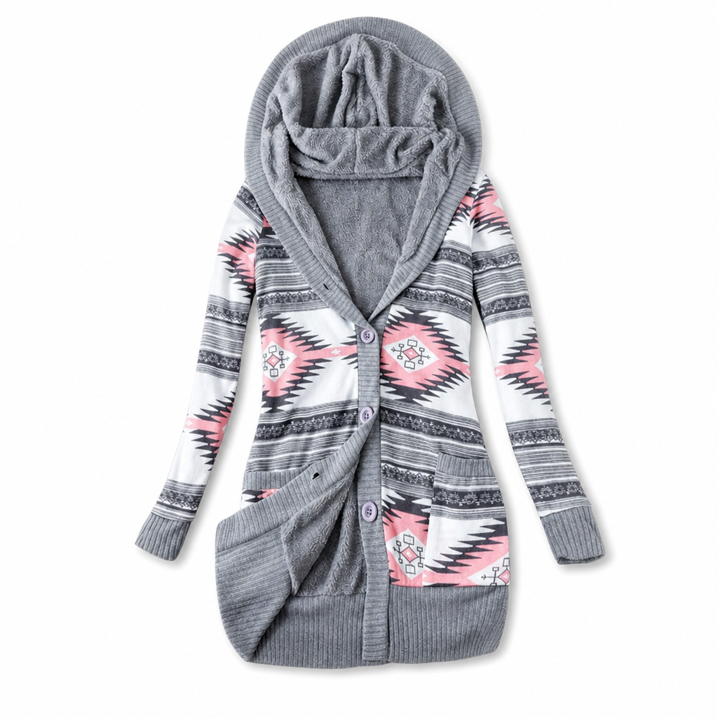 💖Black Friday Mega Deal – 50% off!💖 🌼Women's Mid-Length Hooded Knit with Cotton Lining