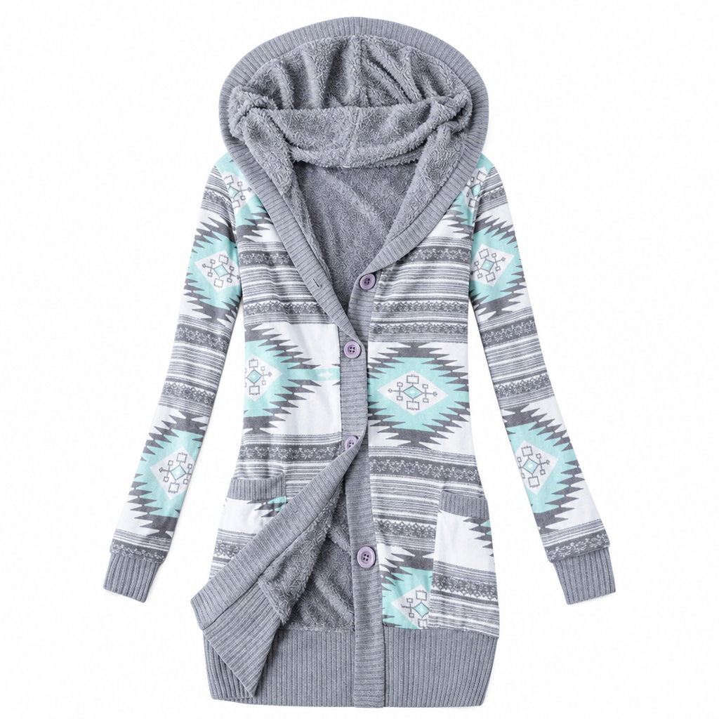 💖Black Friday Mega Deal – 50% off!💖 🌼Women's Mid-Length Hooded Knit with Cotton Lining