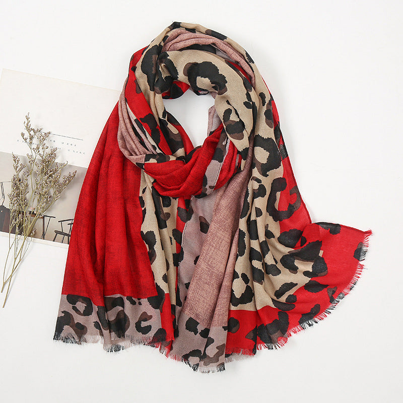 💖Black Friday Mega Deal – 50% off!💖Versatile Lightweight Leopard Print Shawl Scarf