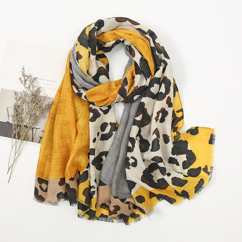 💖Black Friday Mega Deal – 50% off!💖Versatile Lightweight Leopard Print Shawl Scarf